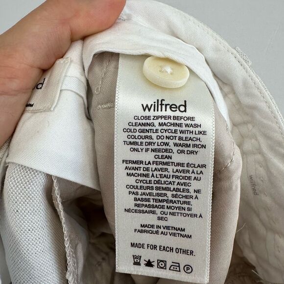 Wilfred Tan Linen Blend High Rise Straight Leg Chino Short Size 4 (tag size 6) - Picture 6 of 8